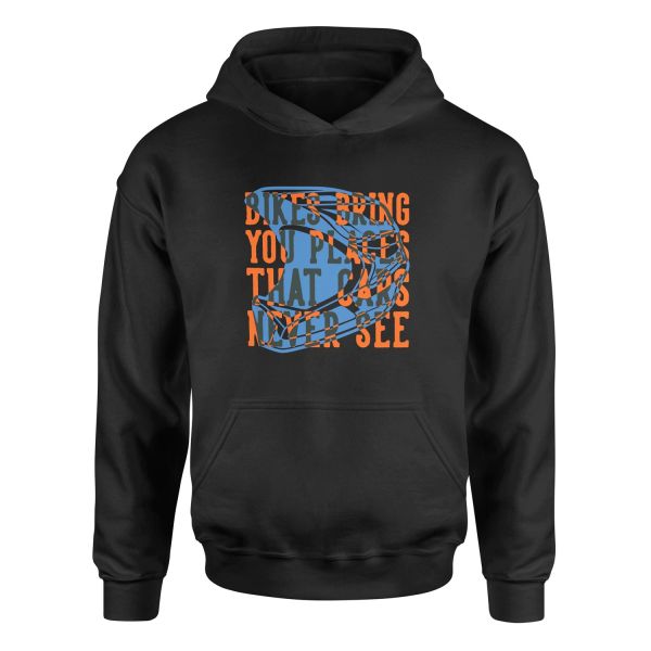 Bikes Bring You Places That Cars Never See Hoodie S - Siyah