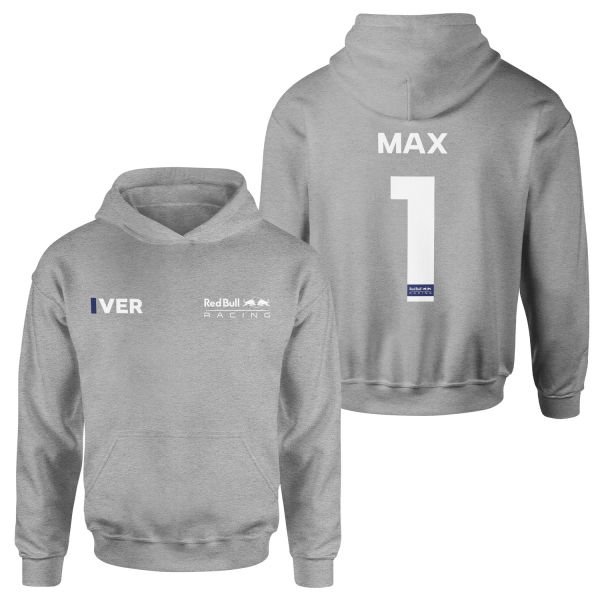 Max Verstappen Red Bull Racing White #1 Hoodie XXL - Gri
