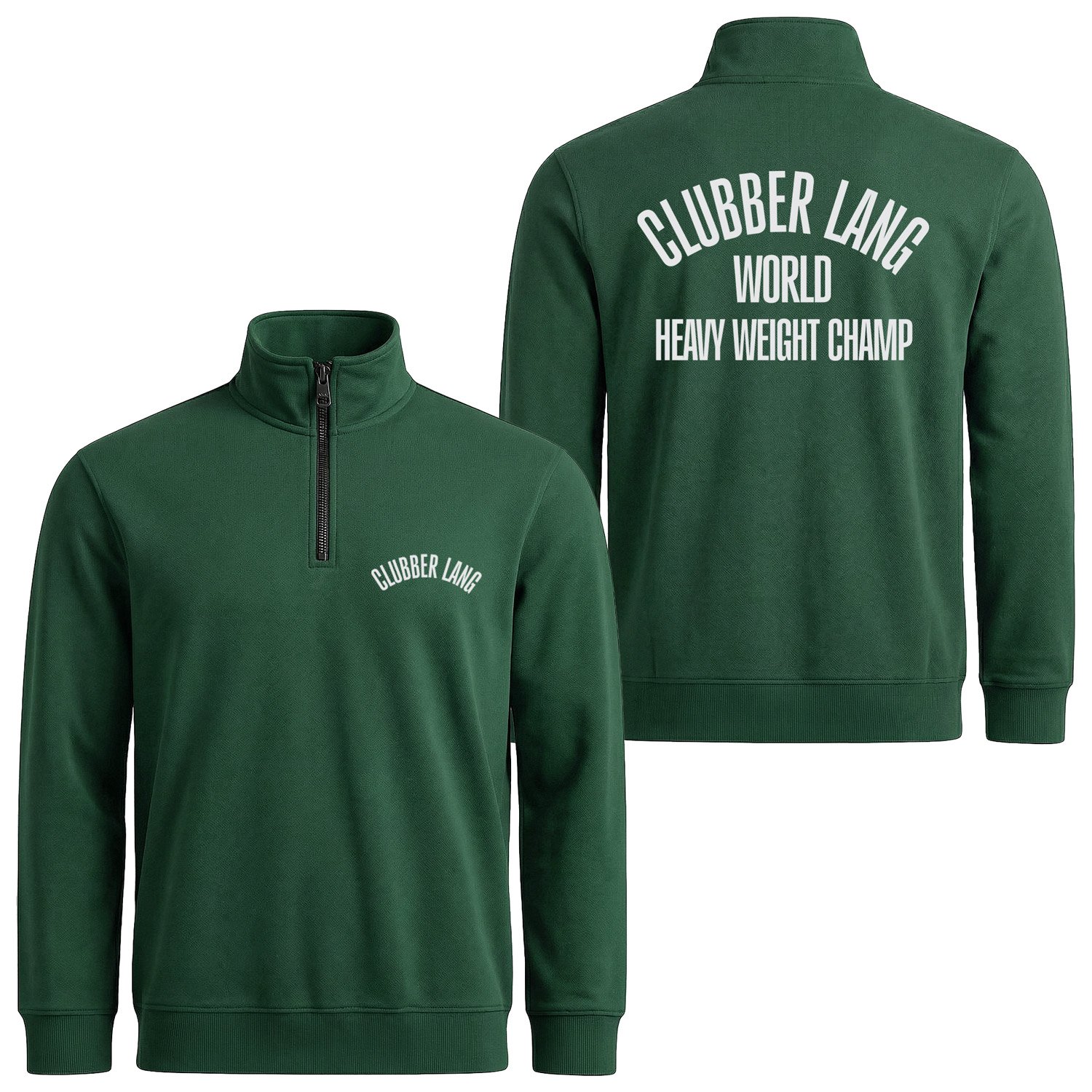 Clubber Lang Yarım Fermuarlı Sweatshirt M - Nefti Yeşili