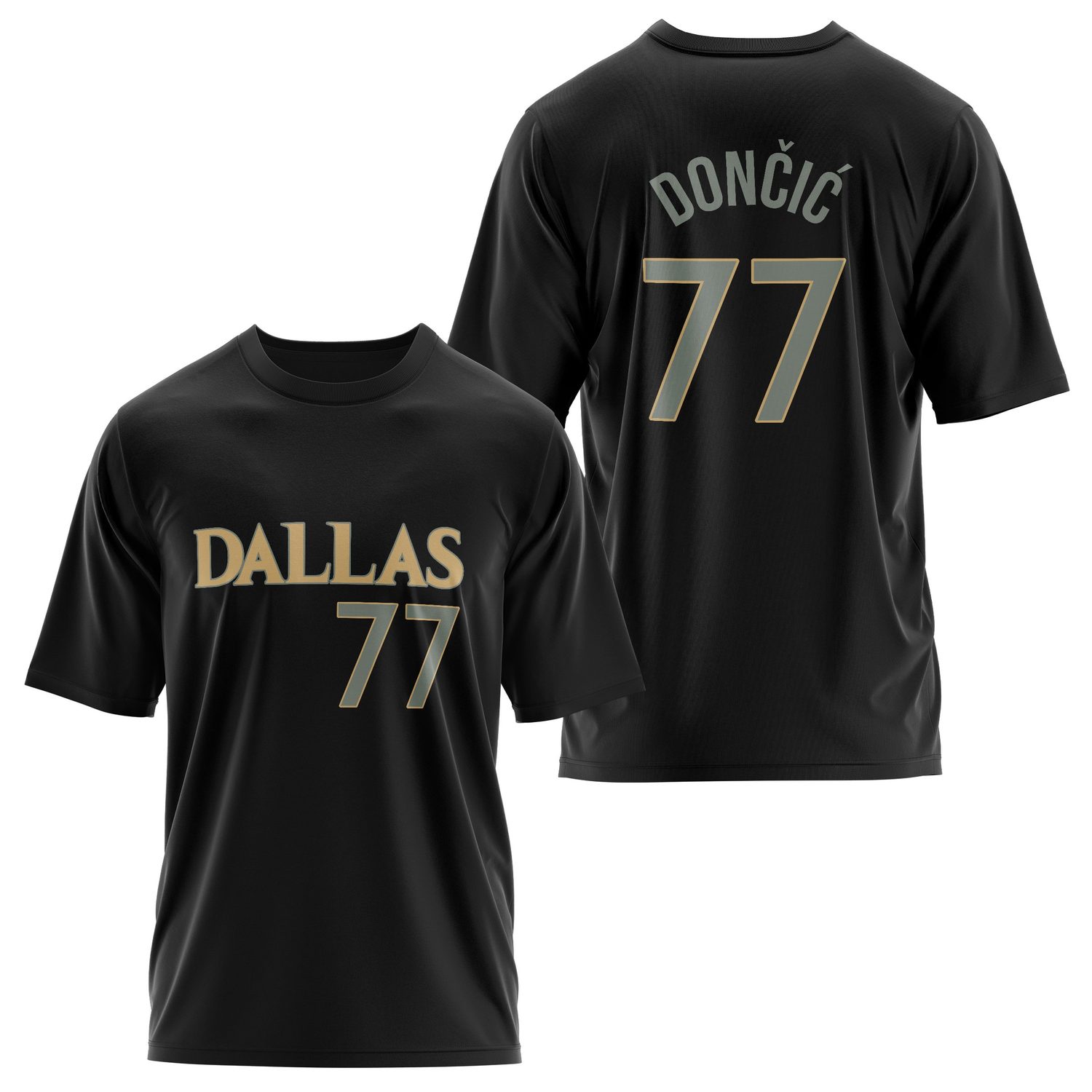 Luka Doncic 77 Forma Oversize Tişört L - Siyah