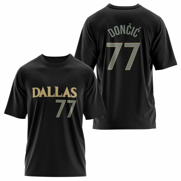 Luka Doncic 77 Forma Oversize Tişört L - Siyah