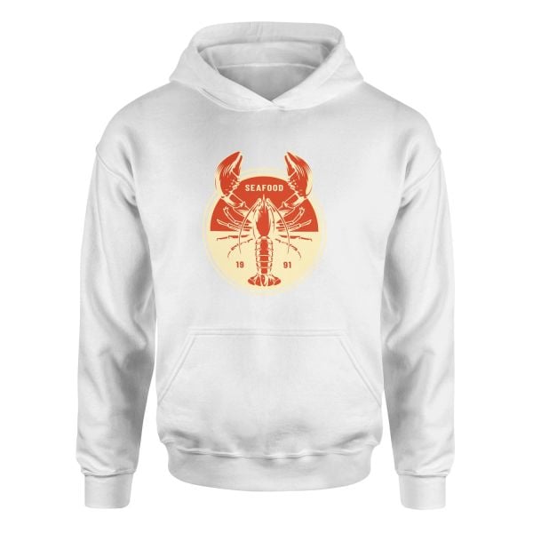Seafood Hoodie S - Beyaz