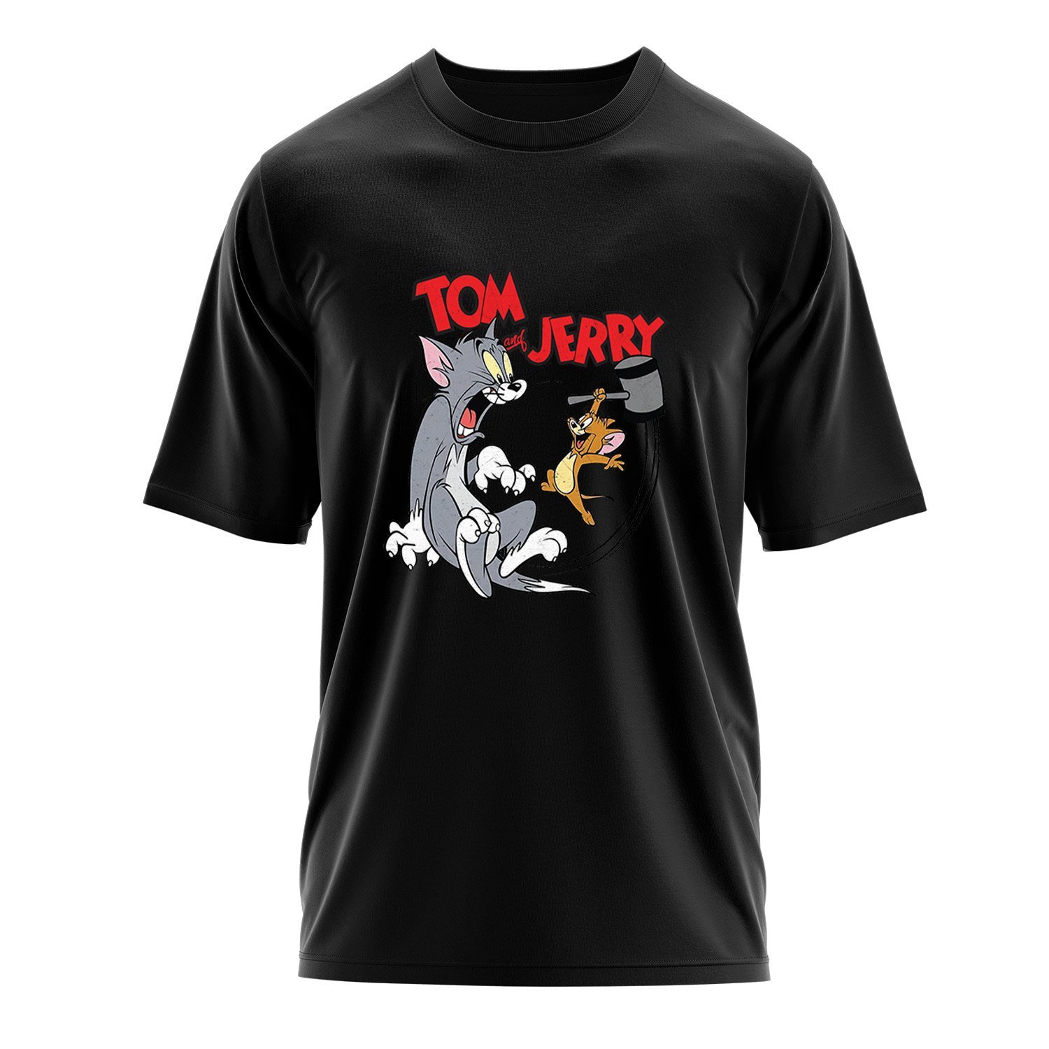 Tom And Jerry Grunge Oversize Tişört