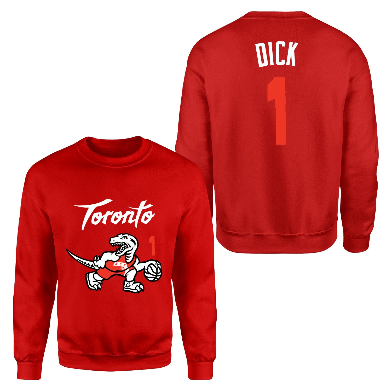 Gradey Dick 1 City Edition Raptors Sweatshirt M - Kırmızı
