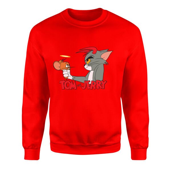 Tom & Jerry Sweatshirt M - Kırmızı
