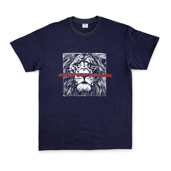 Unleash Your Fighting Soul | Lion III Tişört XL - İndigo Mavisi