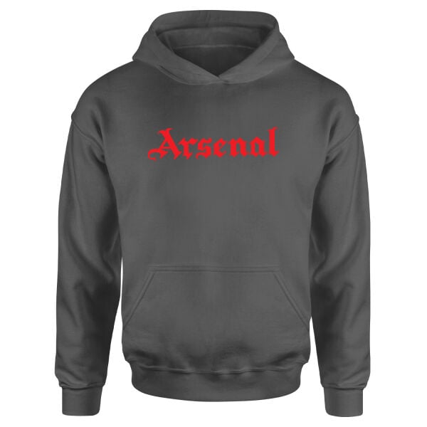 Arsenal Black Letters R Hoodie M - Füme