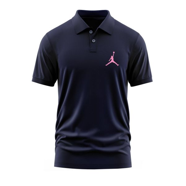 Air Jordan Pink Stroked Polo Tişört XL - İndigo Mavisi