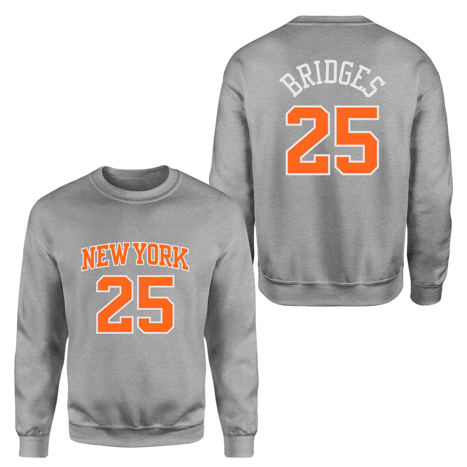 Mikail Bridges 25 New York Jersey Sweatshirt L - Gri
