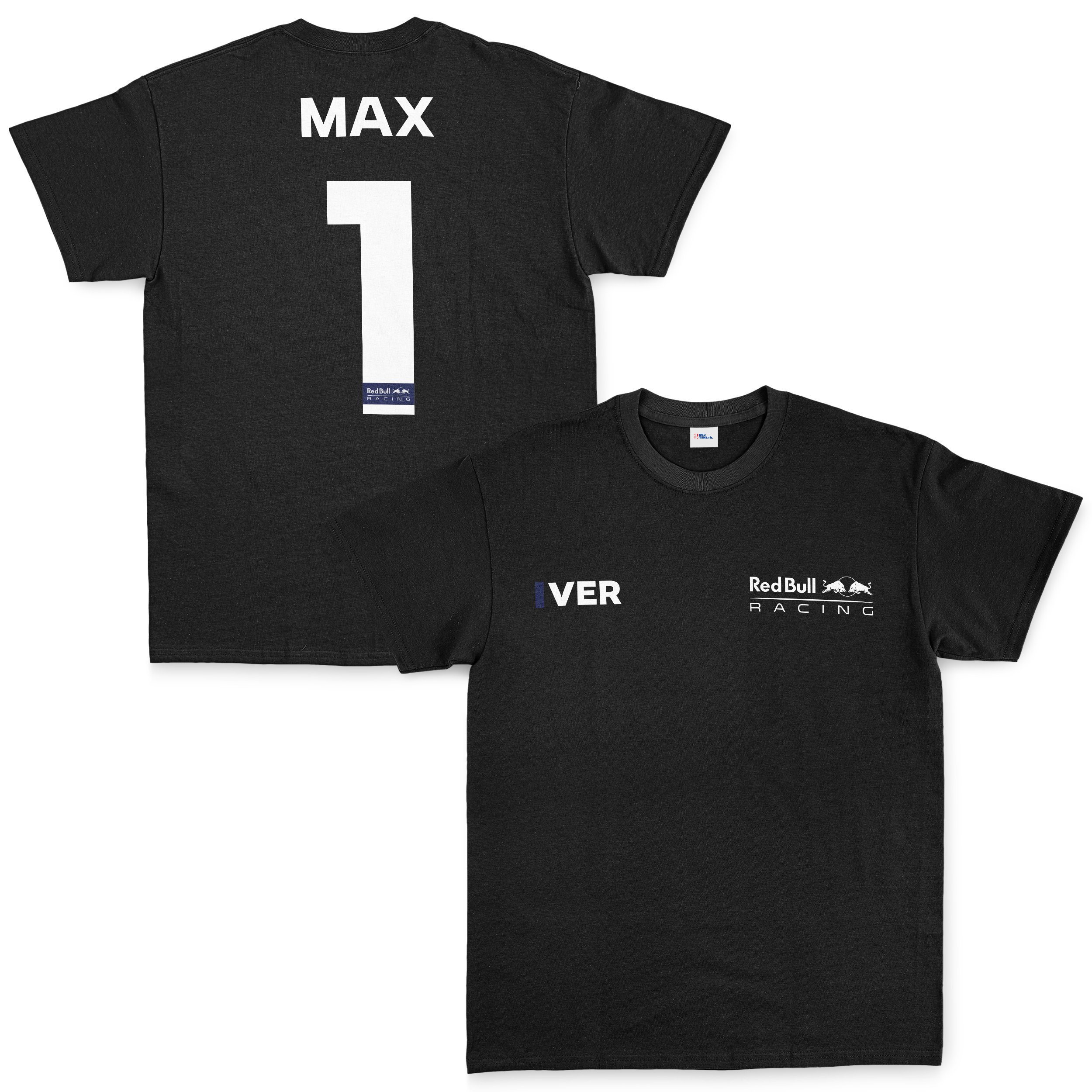 Max Verstappen Red Bull Racing White #1 Tişört S - Siyah