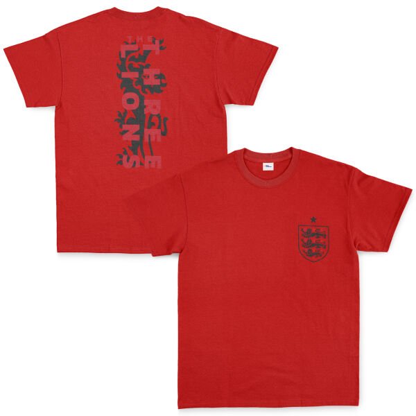 Three Lions | İngiltere Tişört XL - Kırmızı