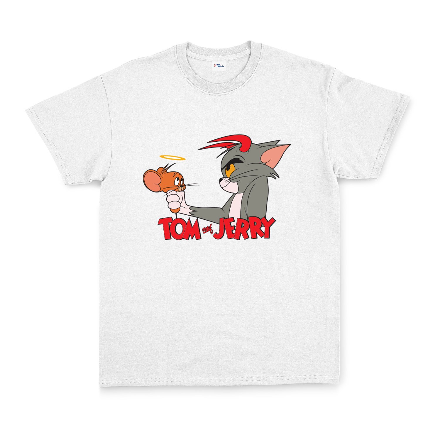 Tom & Jerry Tişört M - Beyaz