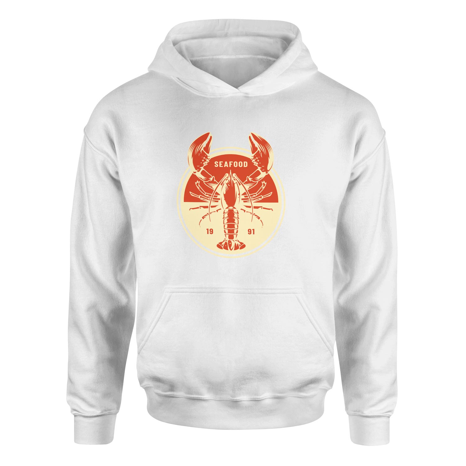 Seafood Hoodie M - Beyaz