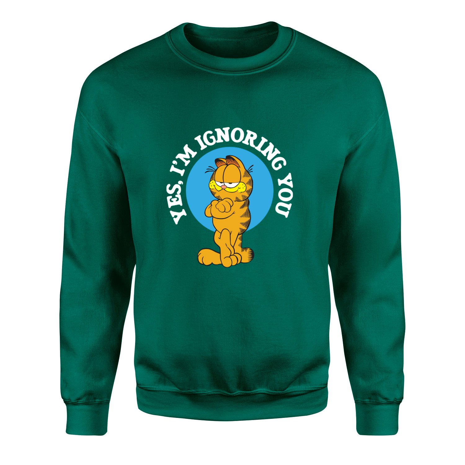Yes, I’m Ignoring You | Garfield Sweatshirt L - Nefti Yeşili