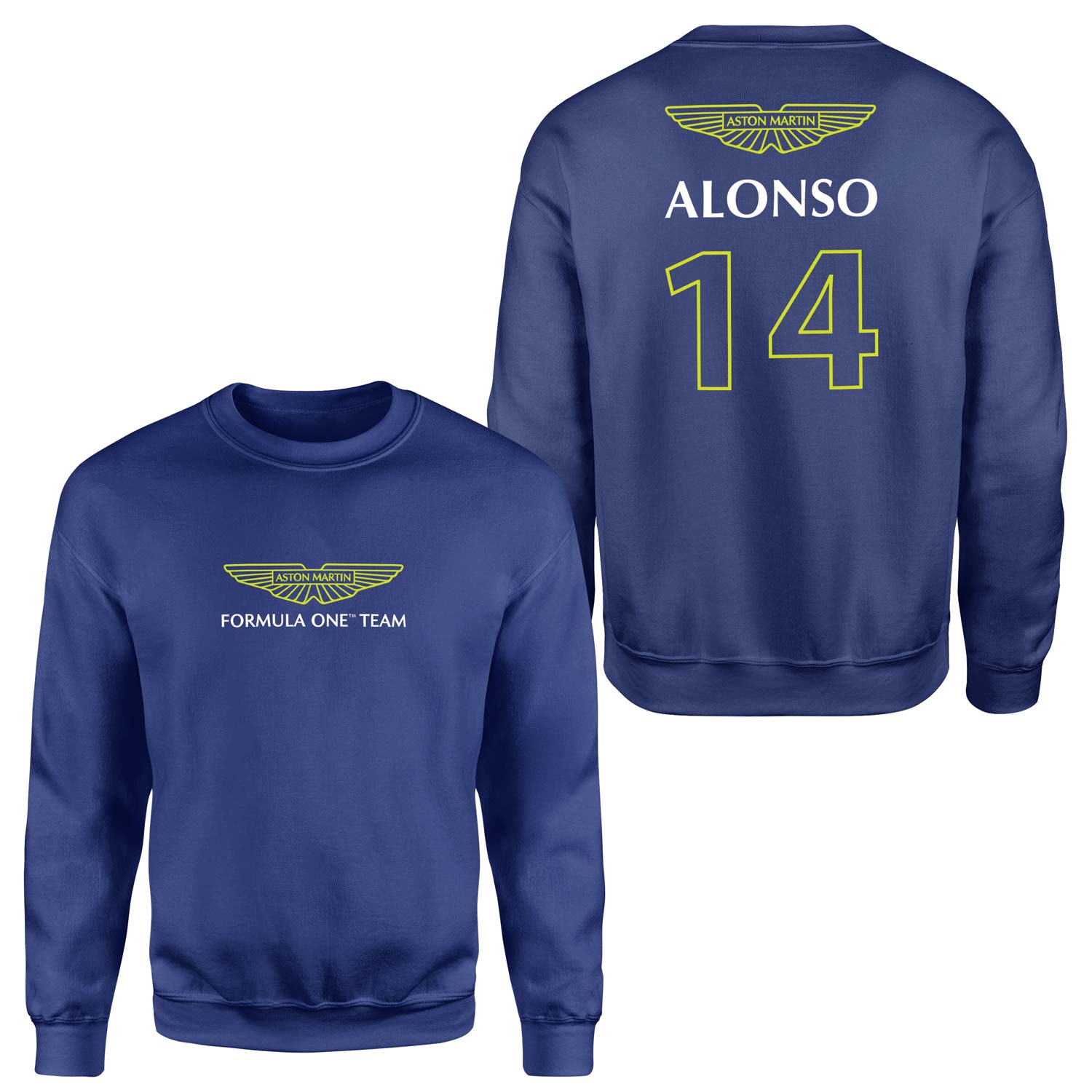 Fernando Alonso | Aston Martin Basic Sweatshirt S - İndigo Mavisi