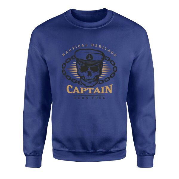 Captain Denizci Sweatshirt L - İndigo Mavisi