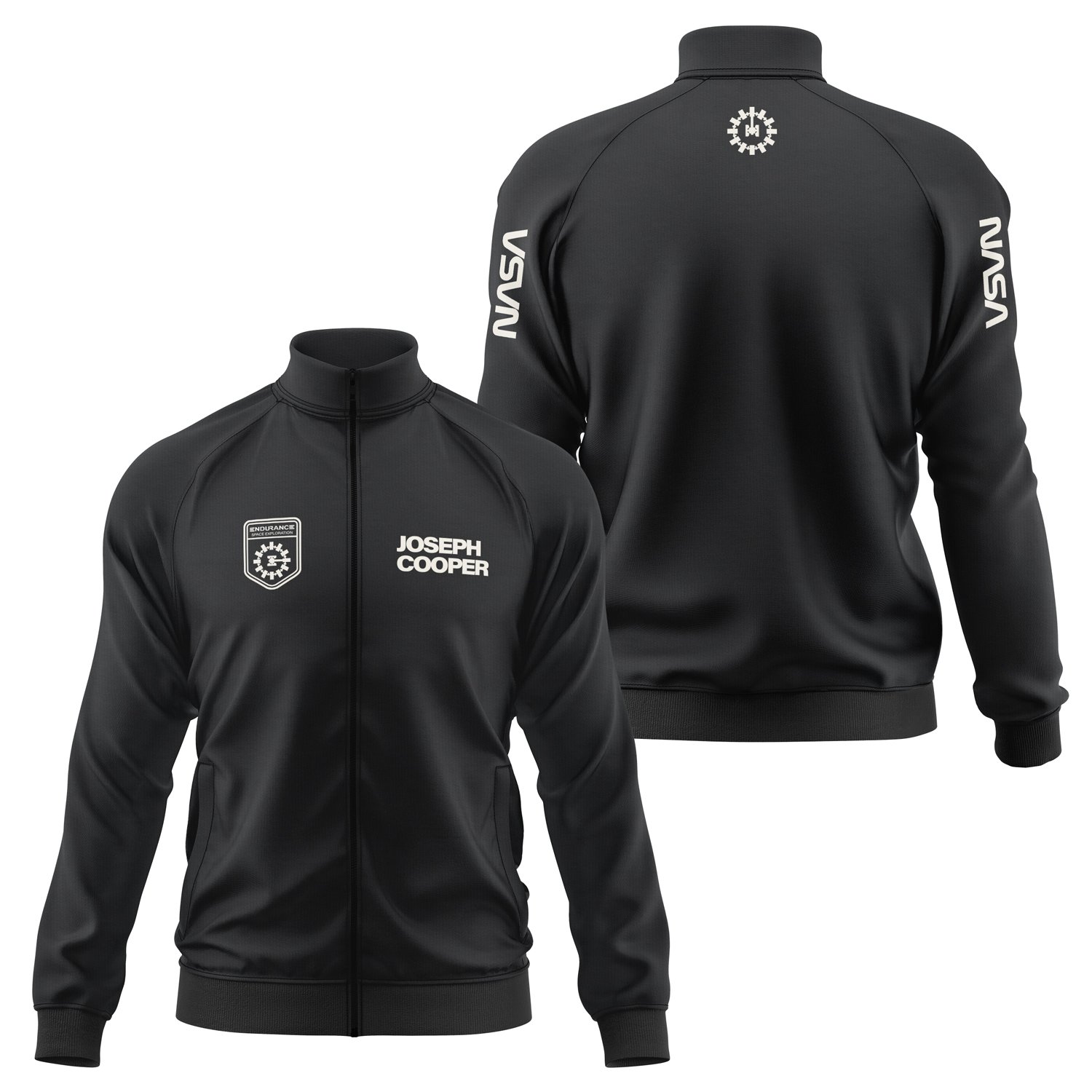Interstellar Joseph Cooper Endurance Fermuarlı Sweatshirt XL - Siyah
