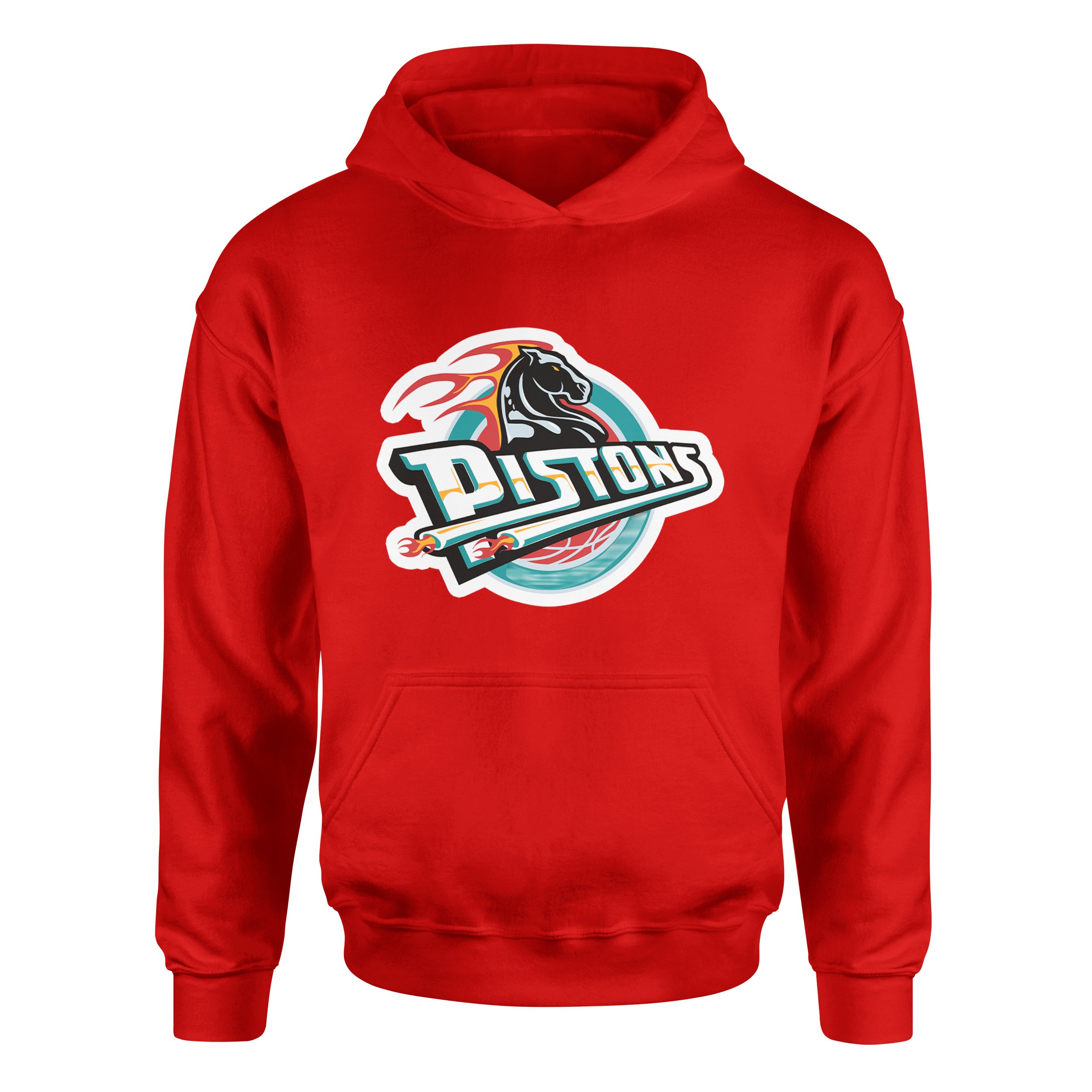 Detroit Retro Hoodie L - Kırmızı
