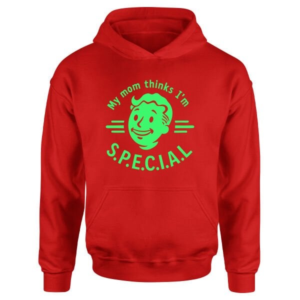My mom thinks I’m S.P.E.C.I.A.L Hoodie XL - Kırmızı