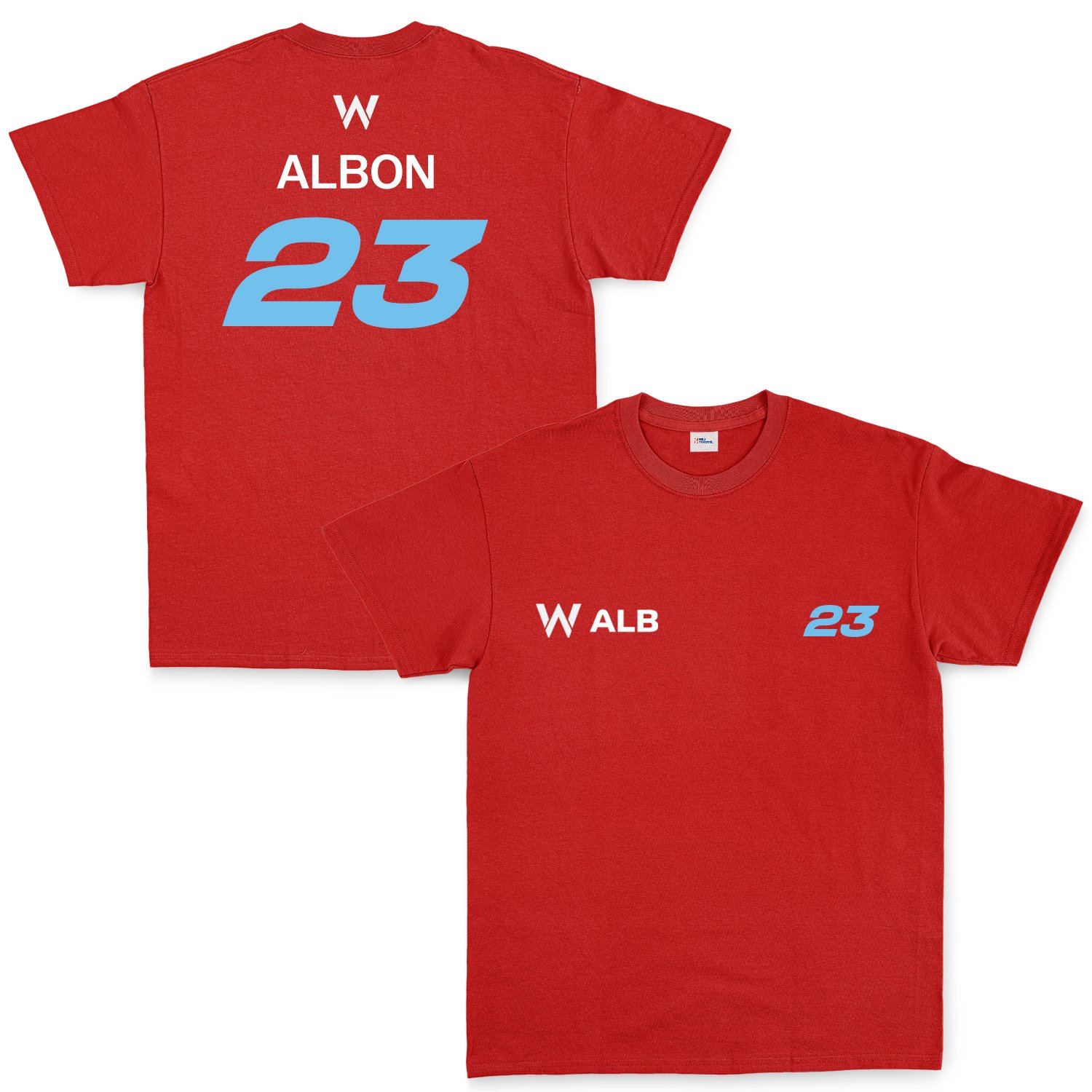 Alexander Albon 23 Driver Basic Tişört XL - Kırmızı