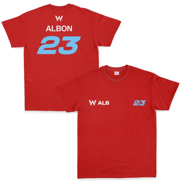 Alexander Albon 23 Driver Basic Tişört XL - Kırmızı