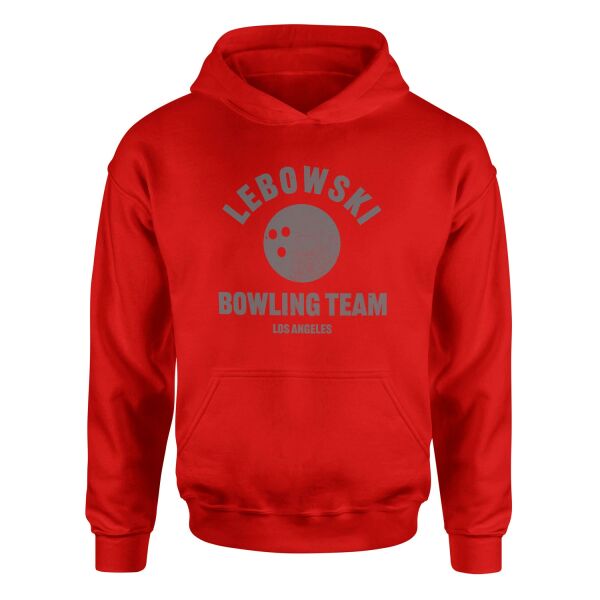Lebowski Bowling Team Hoodie L - Kırmızı