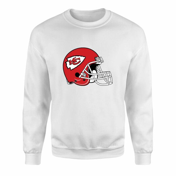 Kansas City Chiefs Helmet Sweatshirt XL - Beyaz