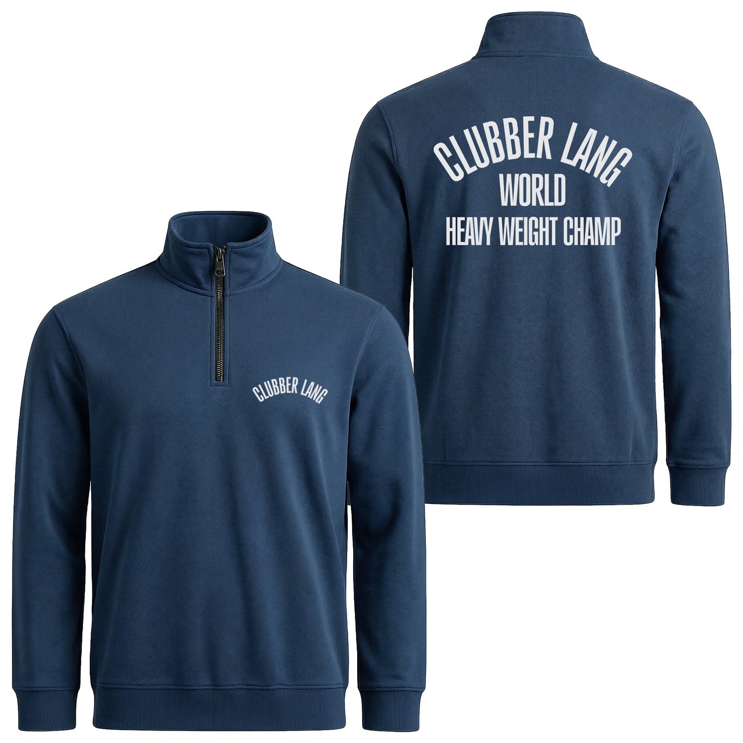 Clubber Lang Yarım Fermuarlı Sweatshirt XL - İndigo Mavisi