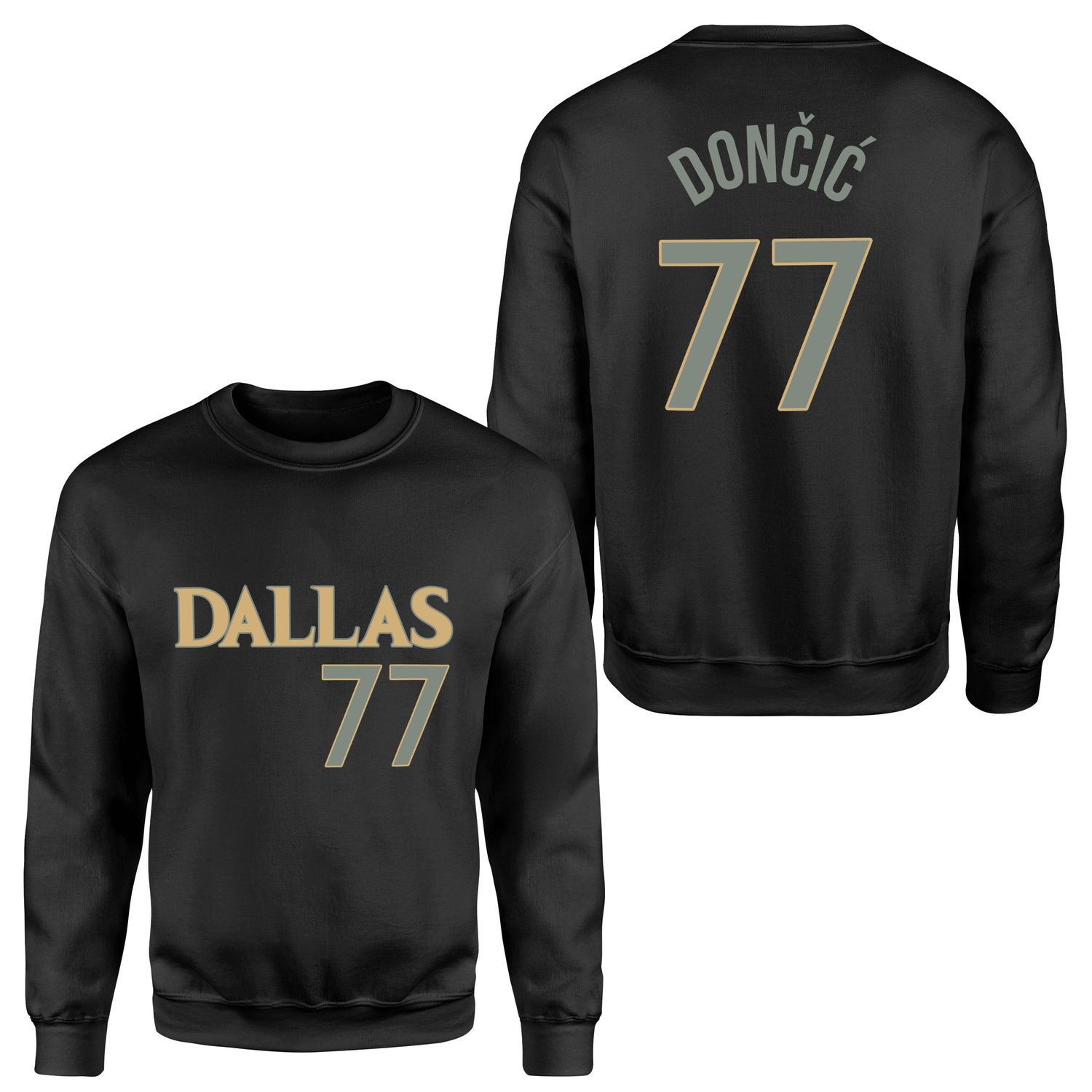 Luka Doncic 77 Forma Sweatshirt XXL - Siyah