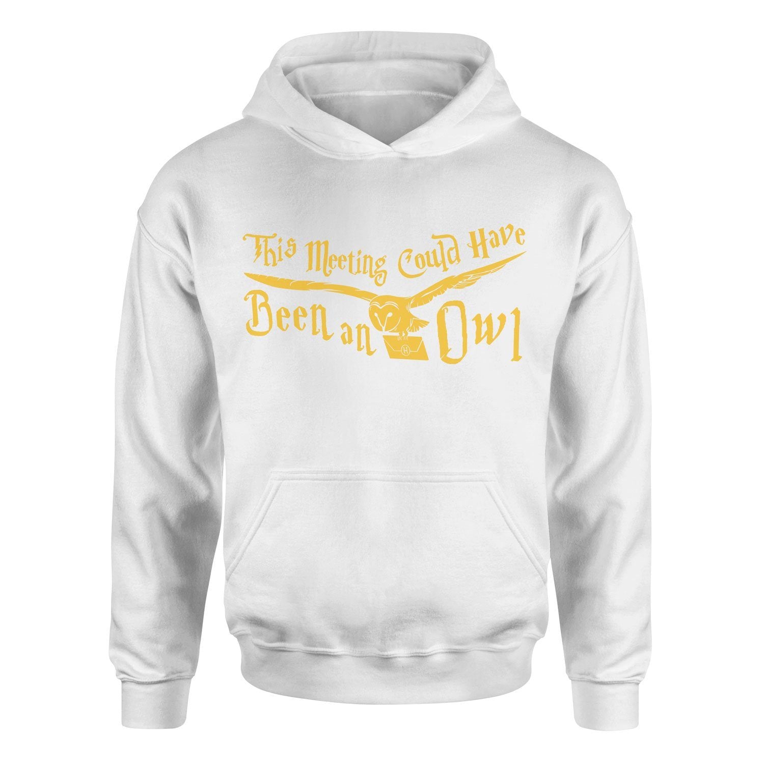 This Meeting Could Have Been An Owl Hoodie L - Beyaz