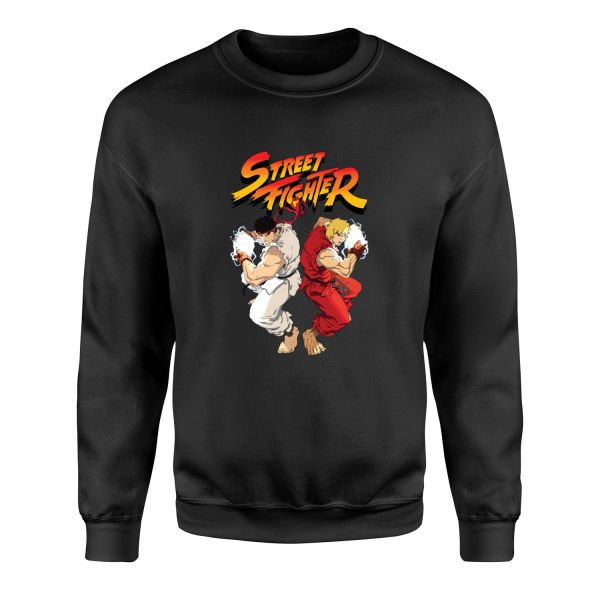 Street Fighter Sweatshirt S - Siyah