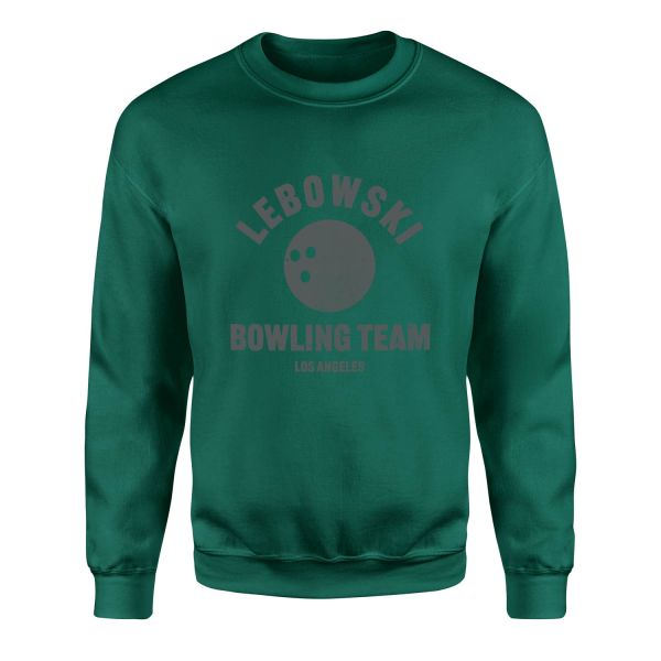 Lebowski Bowling Team Sweatshirt L - Nefti Yeşili
