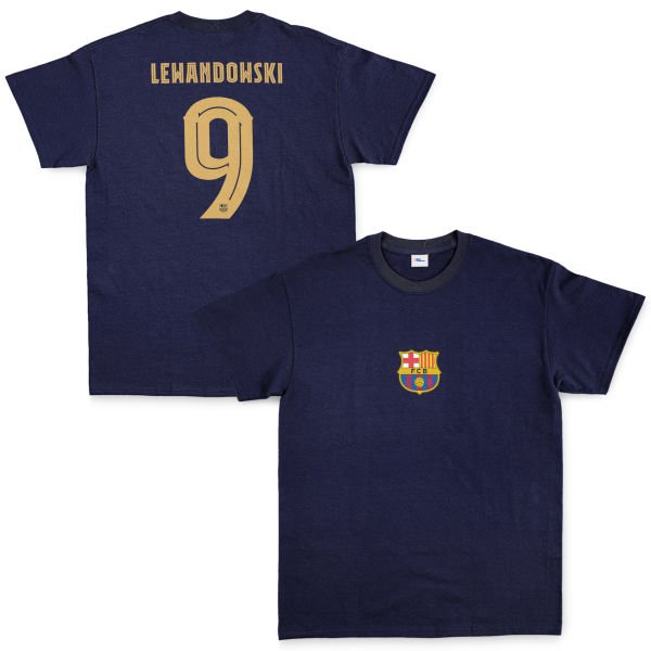 Robert Lewandowski Barcelona Forma Tişört M - Lacivert
