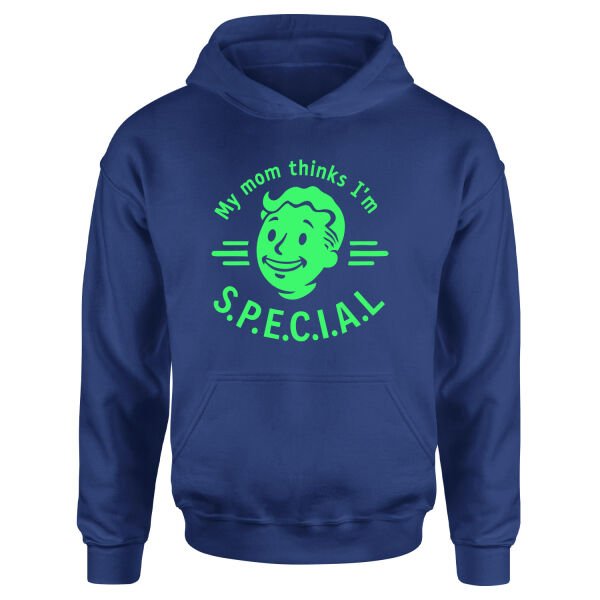 My mom thinks I’m S.P.E.C.I.A.L Hoodie L - İndigo Mavisi