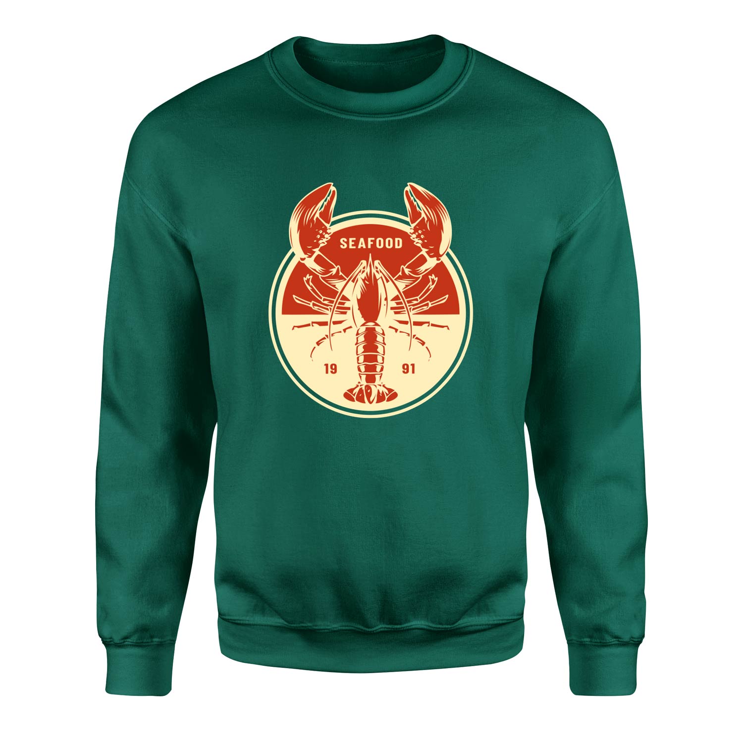 Seafood Sweatshirt XL - Nefti Yeşili