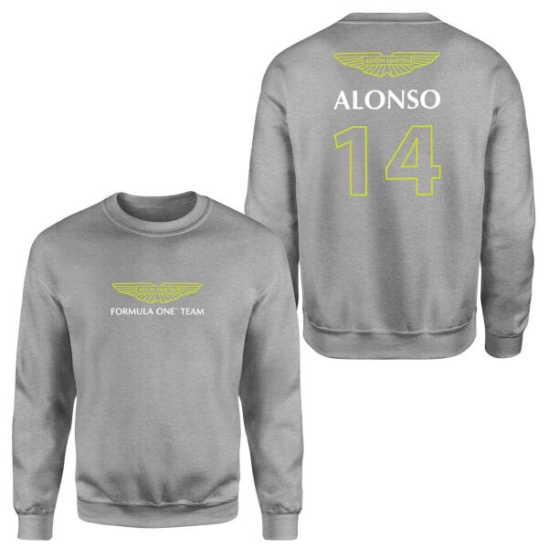 Fernando Alonso | Aston Martin Basic Sweatshirt M - Gri