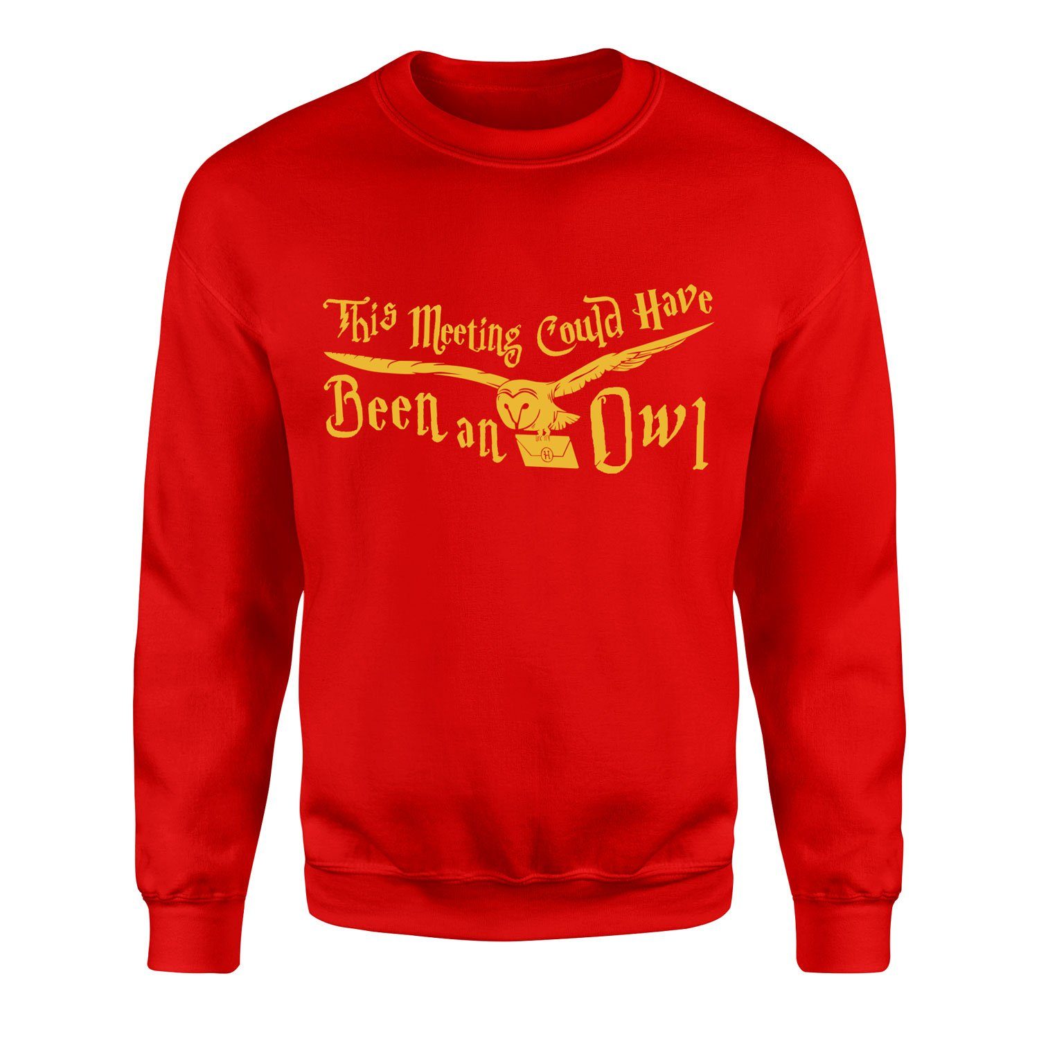 This Meeting Could Have Been An Owl Sweatshirt L - Kırmızı