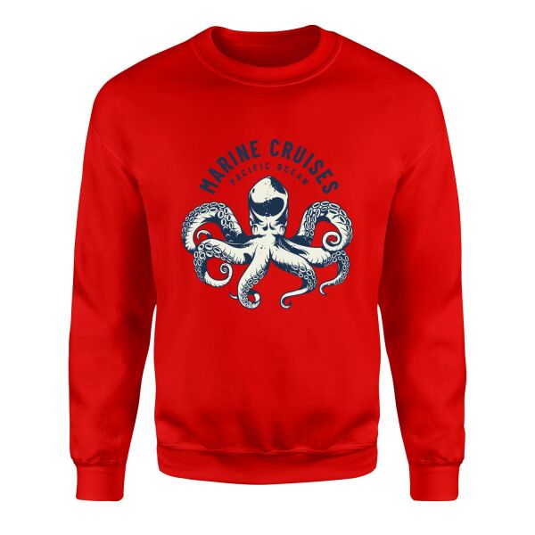 Marine Cruises Pacific Denizci Sweatshirt XL - Kırmızı