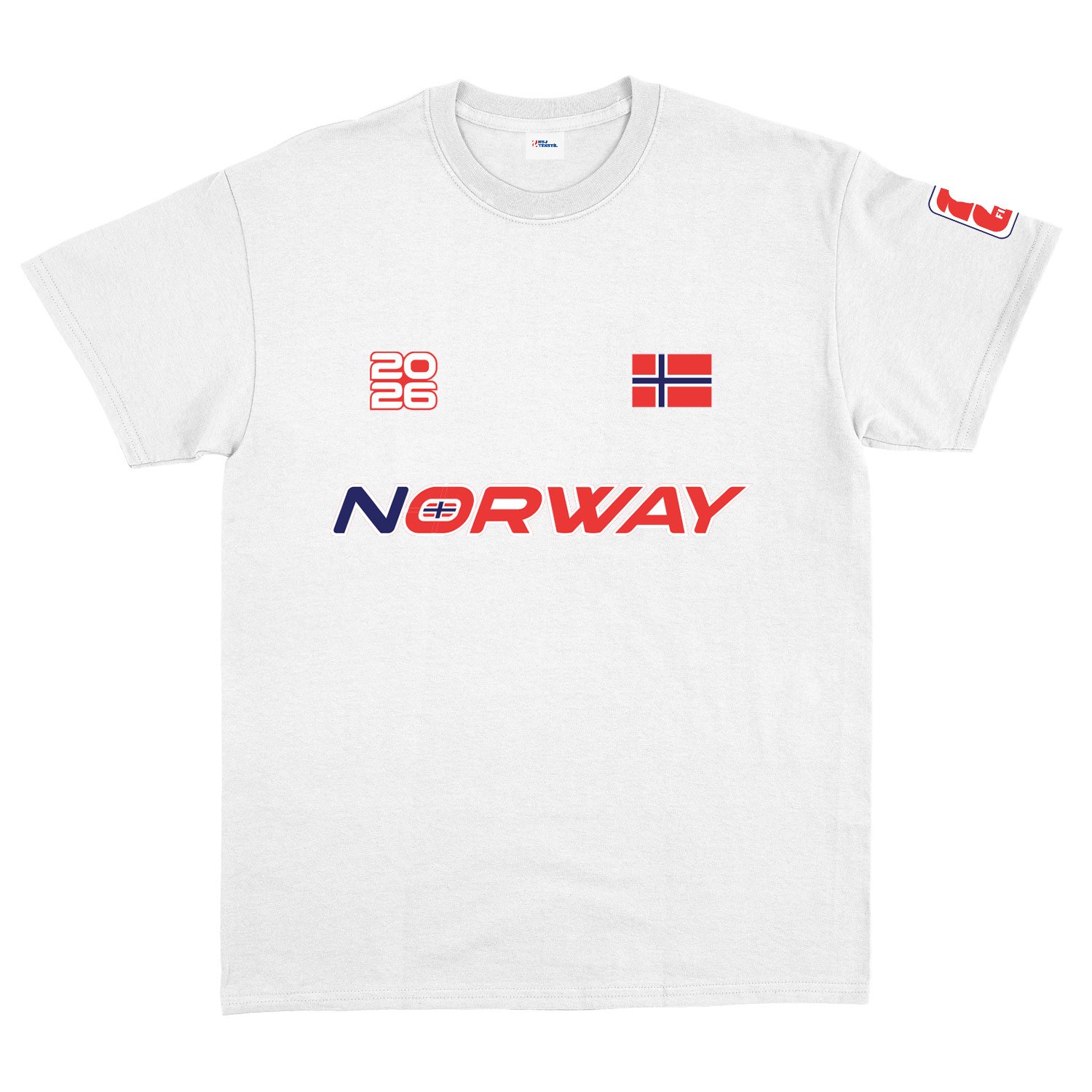 Norveç 2026 Tişört S - Beyaz