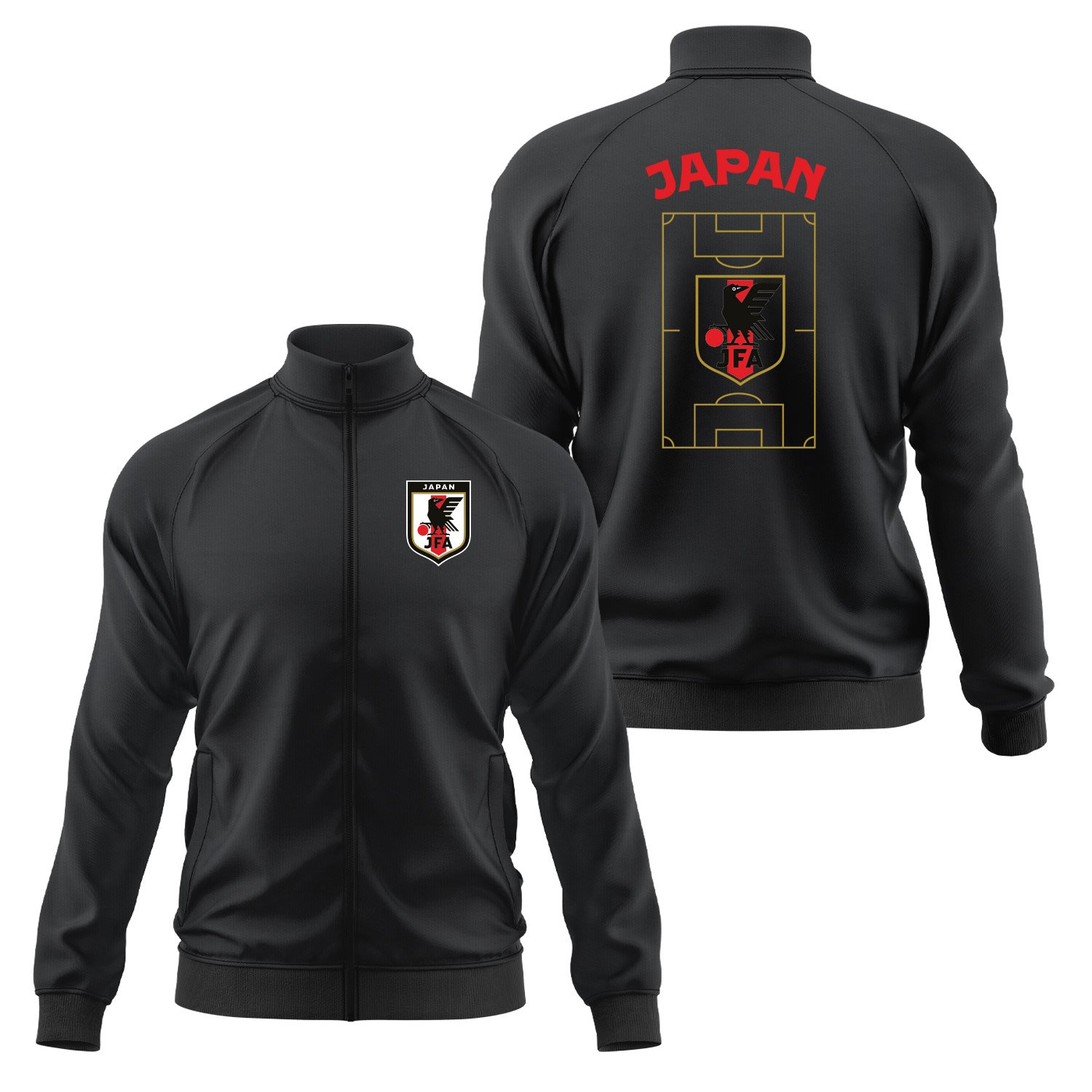 Japonya Dünya Kupası 2026 Fermuarlı Sweatshirt XL - Siyah