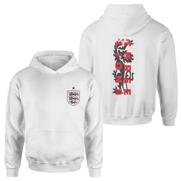 Three Lions | İngiltere Hoodie M - Beyaz