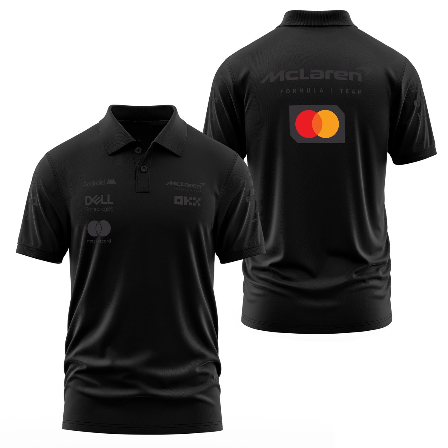 McLaren Racing 2025 Teamline Polo Tişört XXL - Siyah