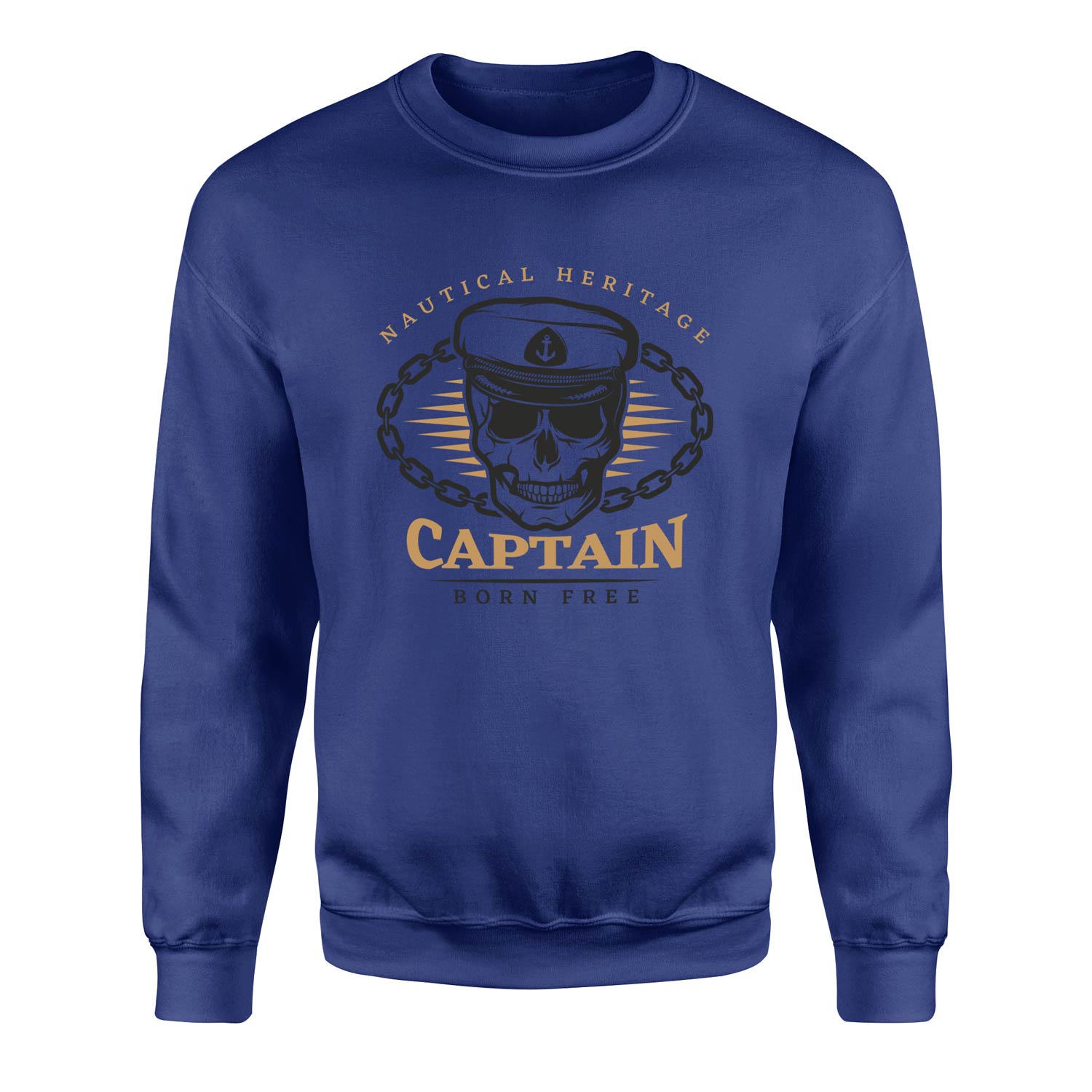 Captain Denizci Sweatshirt XXL - İndigo Mavisi