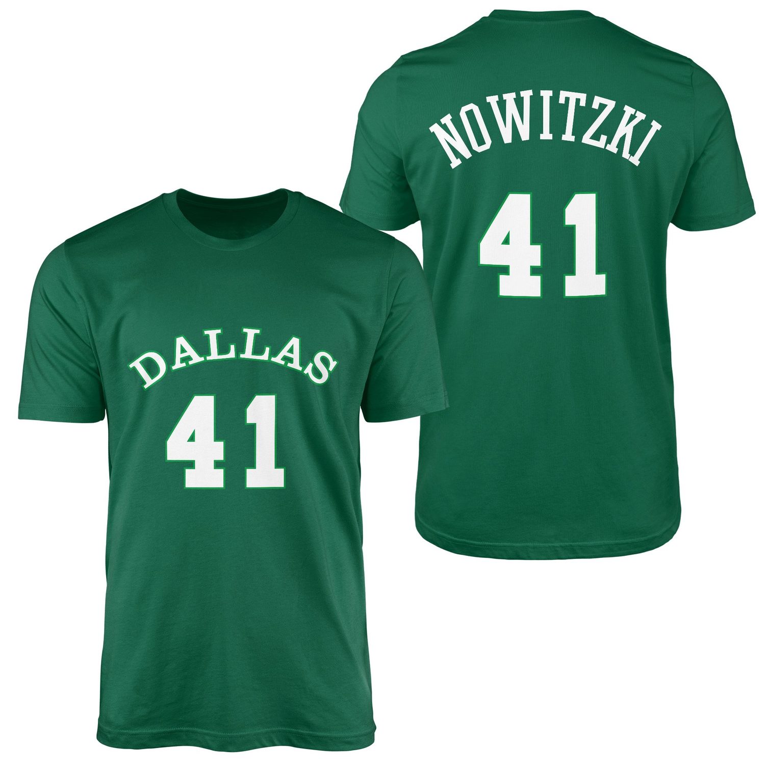 Dirk Nowitzki 41 Forma Tişört XXL - Nefti Yeşili