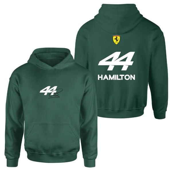 Lewis Hamilton 44 Signature Hoodie S - Nefti Yeşili