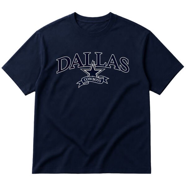 DALLAS Cowboys Football Oversize Tişört M - İndigo Mavisi