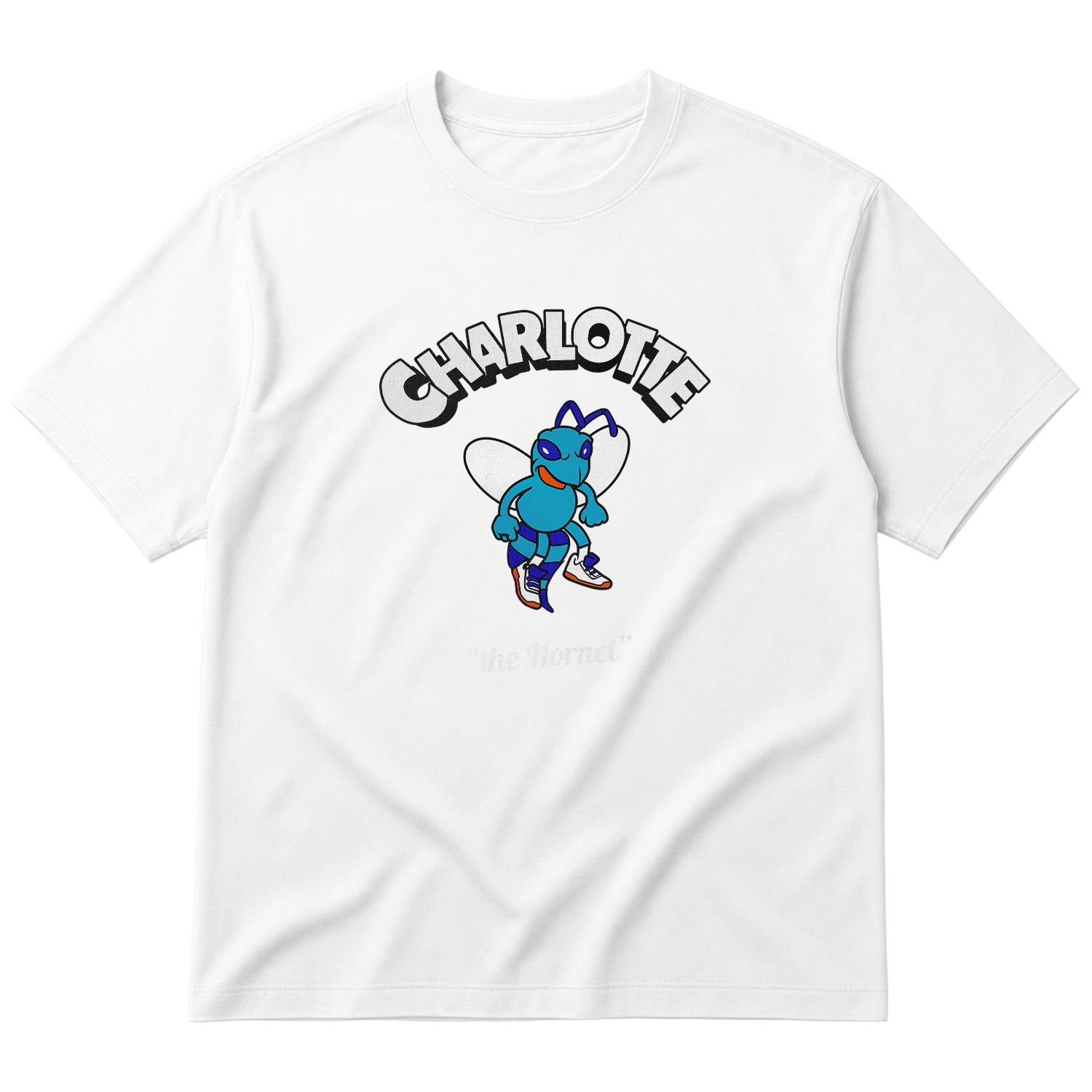 Charlotte Cartoon Oversize Tişört XL - Beyaz