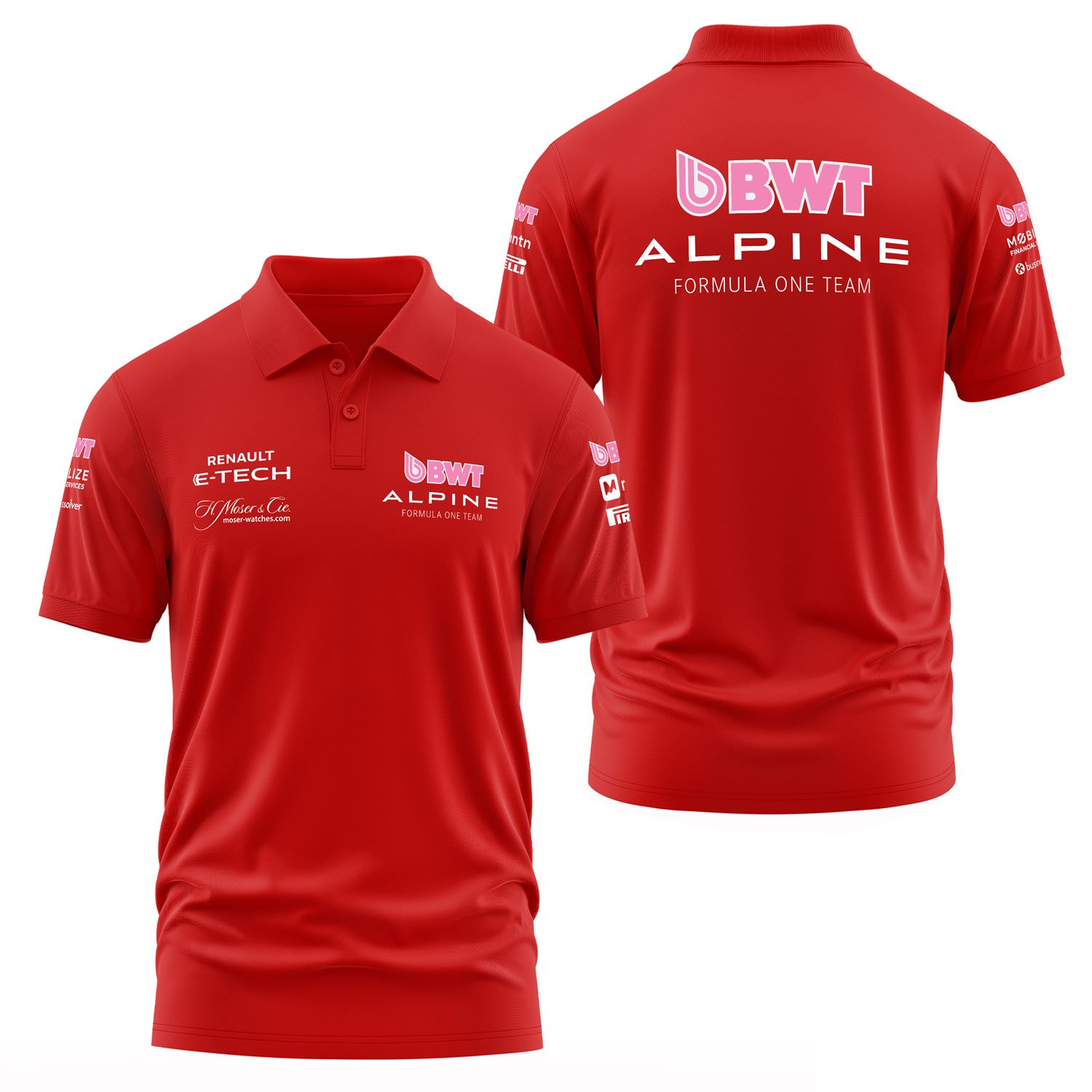 Alpine Racing 2025 Teamline Polo Tişört M - Kırmızı