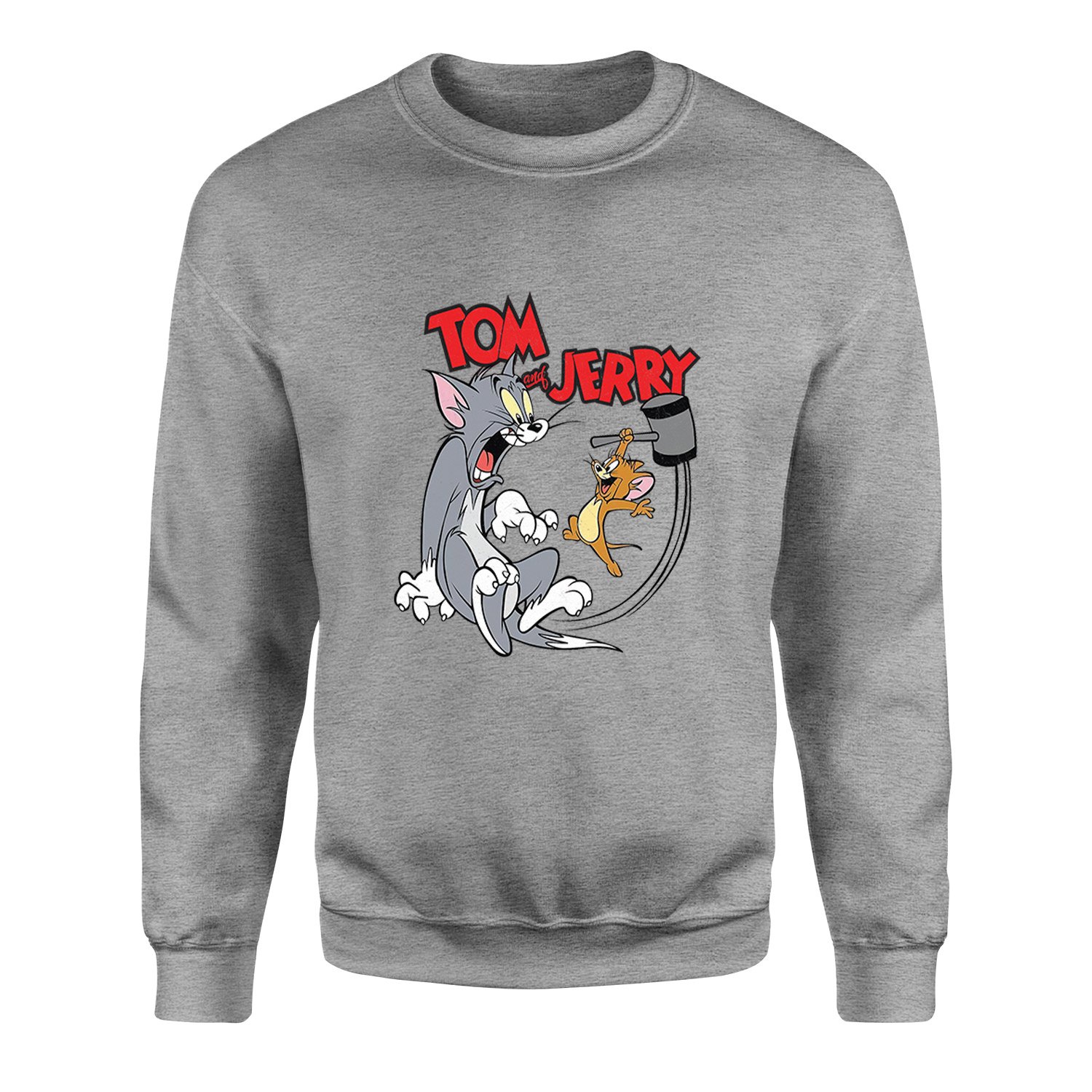 Tom And Jerry Grunge Sweatshirt M - Gri