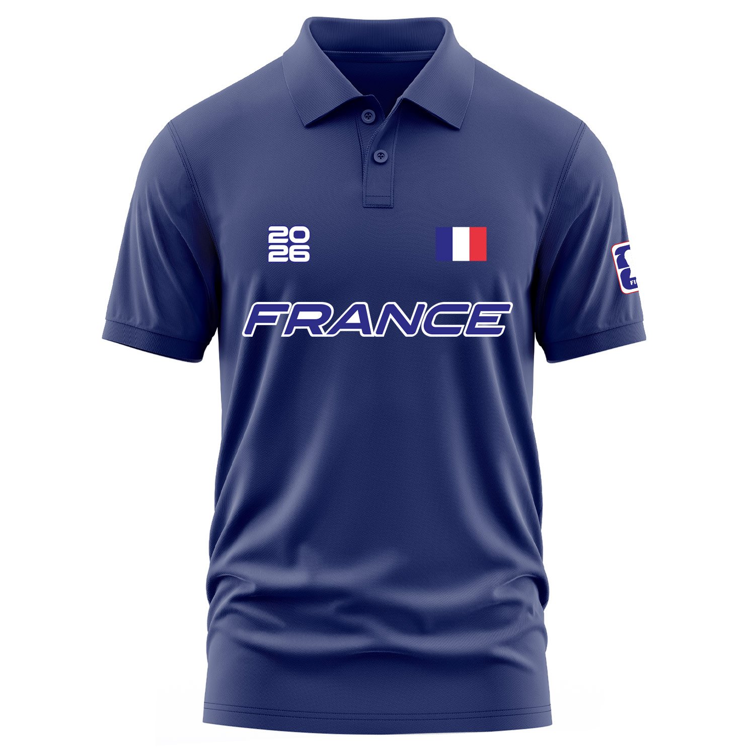 Fransa 2026 Polo Tişört XL - İndigo Mavisi